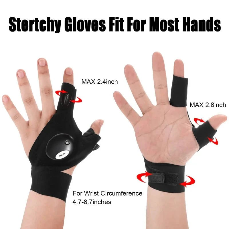 LED Half Finger Gloves