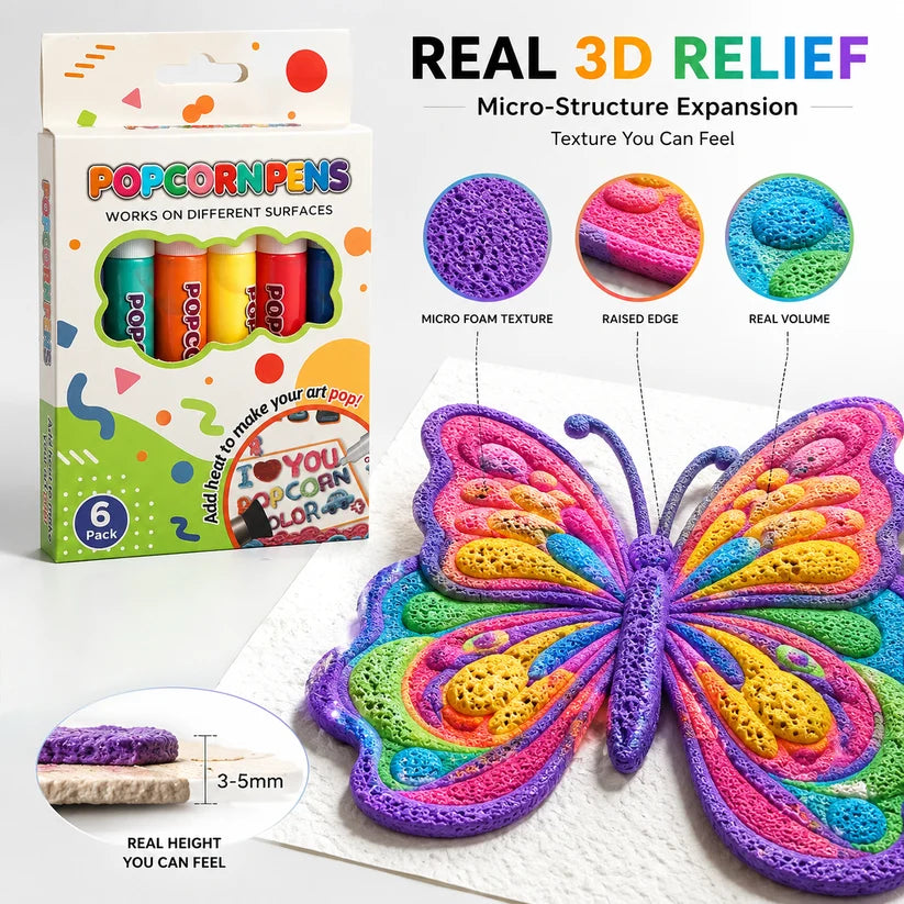 💥Surprise Price: Only €9.99!!🎁🔮Magic Pen – Draw 3D with one stroke!🎄 DIY Bubble Popcorn Drawing Pens& Buy 3 Pay 2 🔥