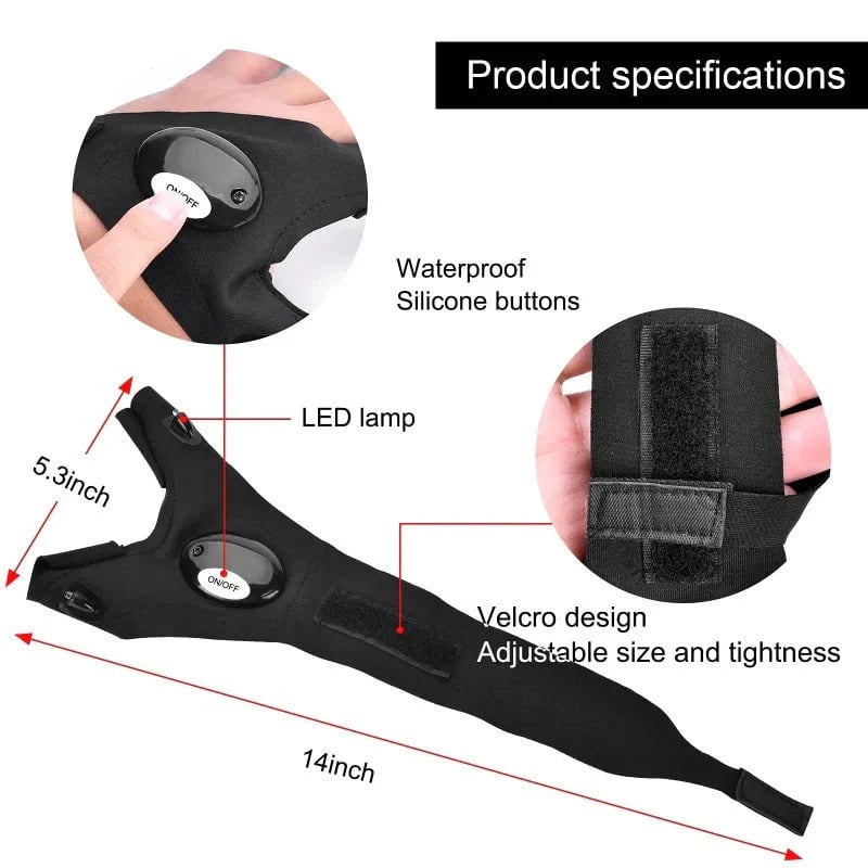 LED Half Finger Gloves