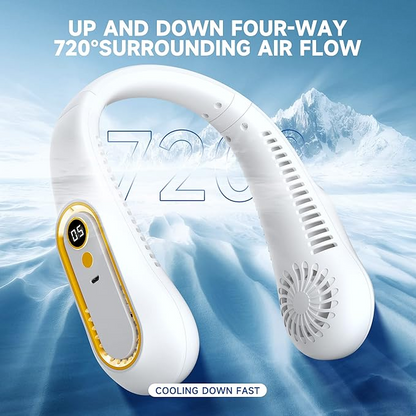 ❄️ 2026 Semiconductor Neck Cooling Fan – Cool-Touch Plate, 720° Airflow & Hands-Free Summer Comfort