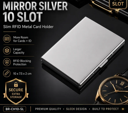 🔒 RFID-Blocking Metal Wallet – Secure, Slim & Easy Access