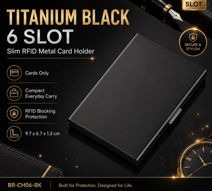 🔒 RFID-Blocking Metal Wallet – Secure, Slim & Easy Access
