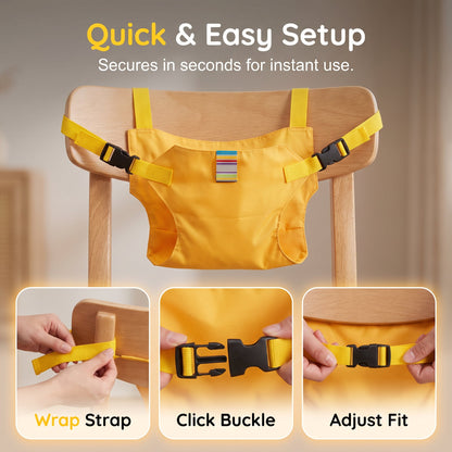 Baby High Chair Seat Belts - Portable Dining Straps Holder