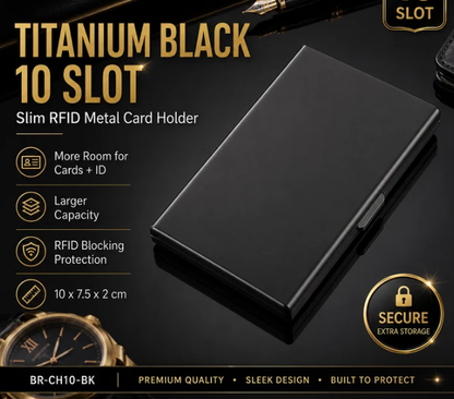 🔒 RFID-Blocking Metal Wallet – Secure, Slim & Easy Access