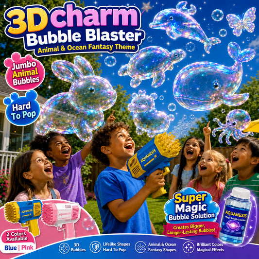 AQUANEXIS® 3DCharm Bubble Blaster Animal & Ocean Fantasy Theme