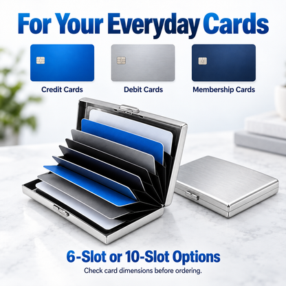 🔒 RFID-Blocking Metal Wallet – Secure, Slim & Easy Access