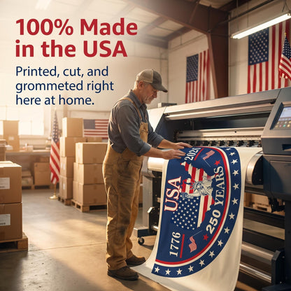 The 1776-2026 Legacy Banner: 100% Veteran-Handcrafted 250th Anniversary Heritage Flag