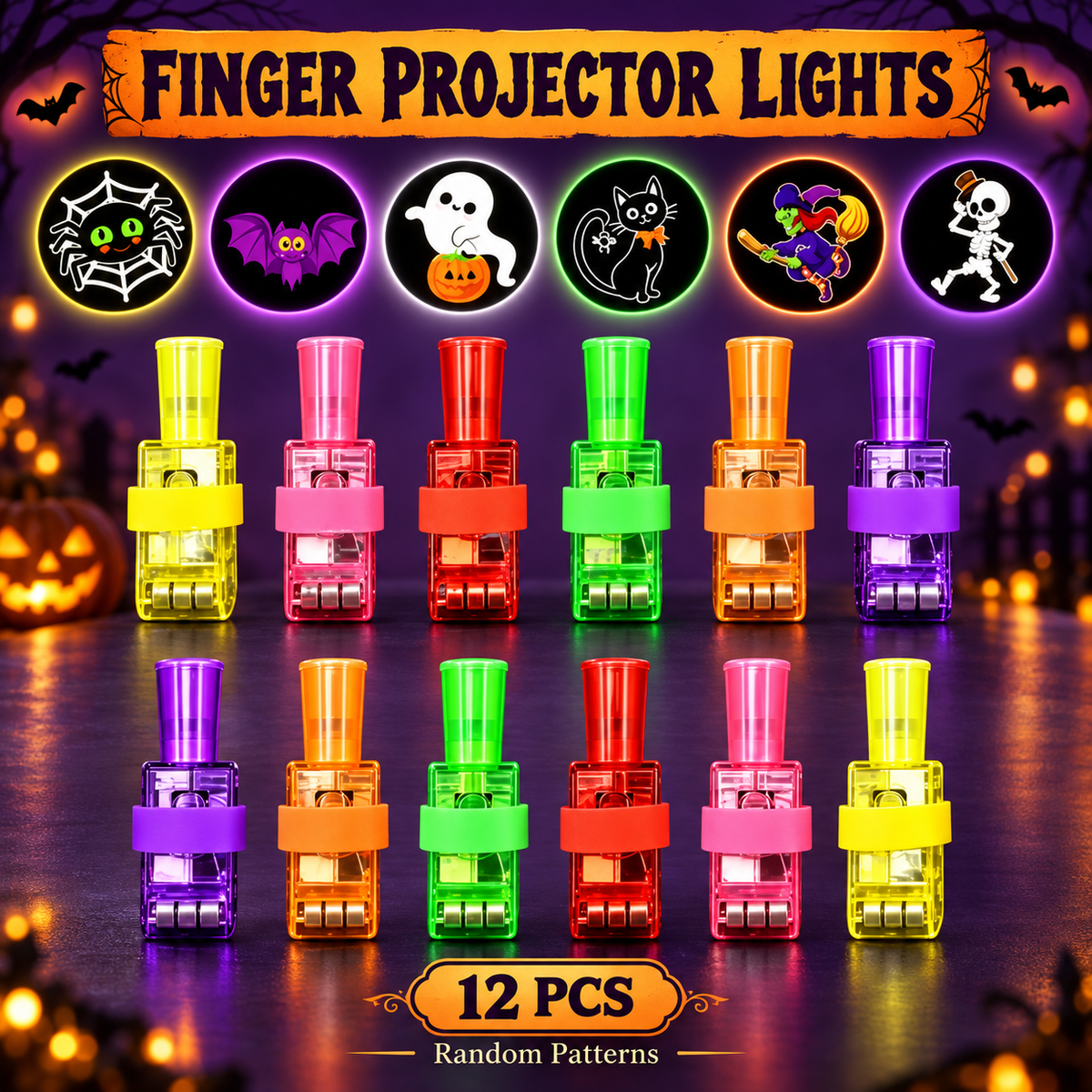 buy 1 get 1 free 🎃 Halloween Finger Projection Lights to Fill Your Party Goodie Bags