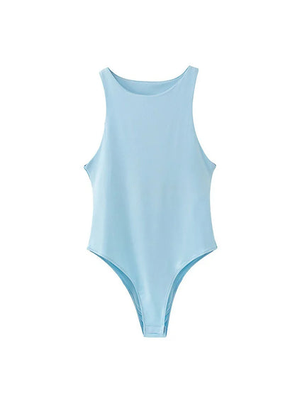 2022 summer solid sexy bodycon women bodysuits female 4 color green slim casual  bodysuit chic lady club short playsuits femme