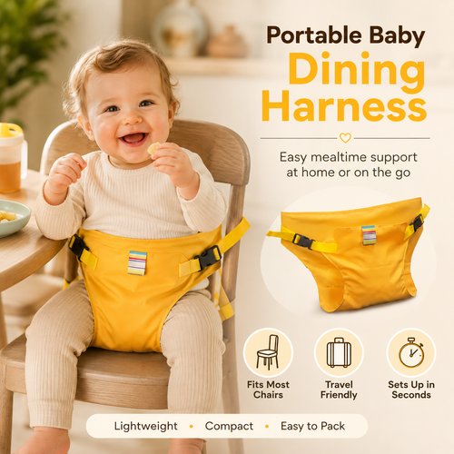 Baby High Chair Seat Belts - Portable Dining Straps Holder