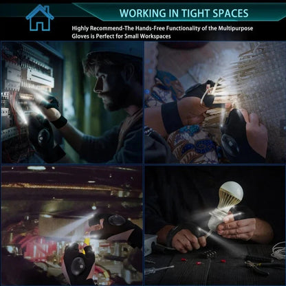 LED Half Finger Gloves