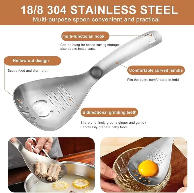 🔥 Buy 1 Get 1 Free — 5-in-1 Stainless Steel Kitchen Spoon