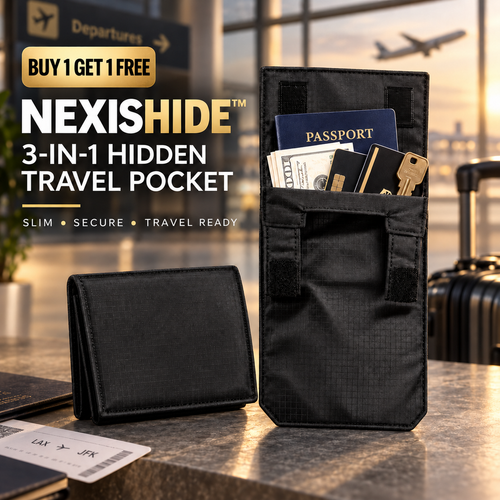 🔥BUY 1 GET 1 FREE — NexisHide™ Hidden Passport & Cash Wallet ✈️