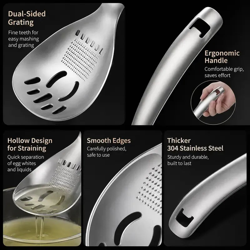 🔥 Buy 1 Get 1 Free — 5-in-1 Stainless Steel Kitchen Spoon